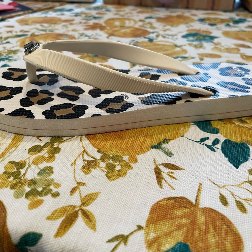 Coach Black and Tan Leopard Sandals - Picture 4 of 6
